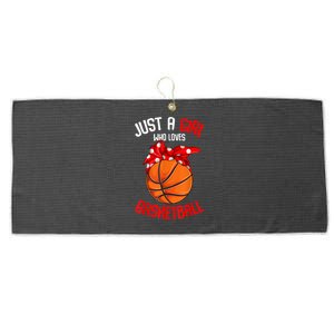 Just Who Loves Basketball Large Microfiber Waffle Golf Towel