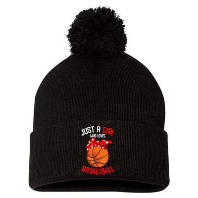 Just Who Loves Basketball Pom Pom 12in Knit Beanie