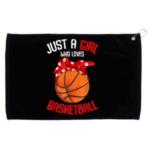 Just Who Loves Basketball Grommeted Golf Towel