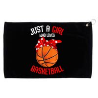 Just Who Loves Basketball Grommeted Golf Towel