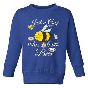 Just Who Loves Bees Cute Floral Honey Bee And Coffee Lover Meaningful Gift Toddler Sweatshirt