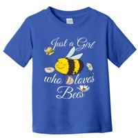 Just Who Loves Bees Cute Floral Honey Bee And Coffee Lover Meaningful Gift Toddler T-Shirt