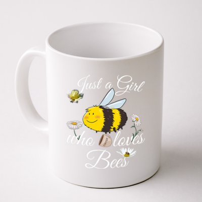 Just Who Loves Bees Cute Floral Honey Bee And Coffee Lover Gift Coffee Mug