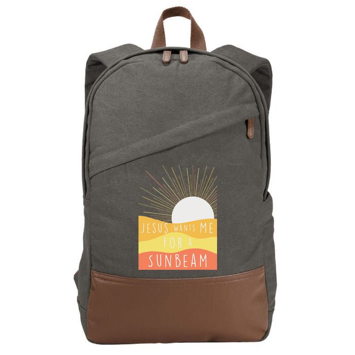Jesus Wants Me For A Sunbeam Cotton Canvas Backpack