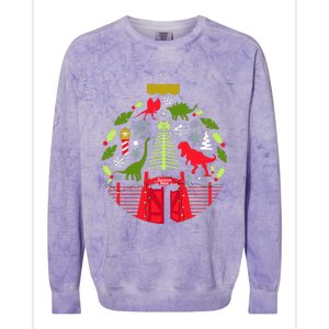 Jurassic World Ornament  Colorblast Crewneck Sweatshirt