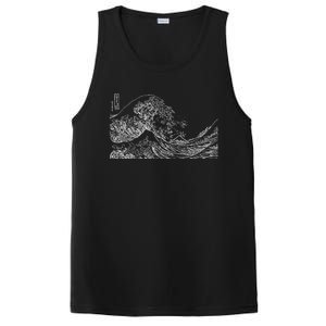 Japanese Wave Ocean Traditional Japan Graphic PosiCharge Competitor Tank