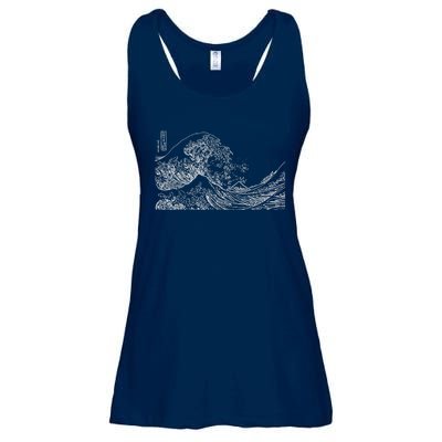 Japanese Wave Ocean Traditional Japan Graphic Ladies Essential Flowy Tank