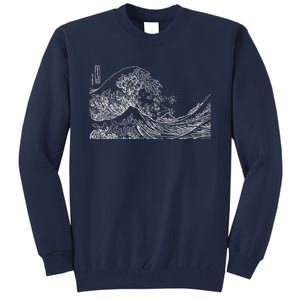 Japanese Wave Ocean Traditional Japan Graphic Tall Sweatshirt