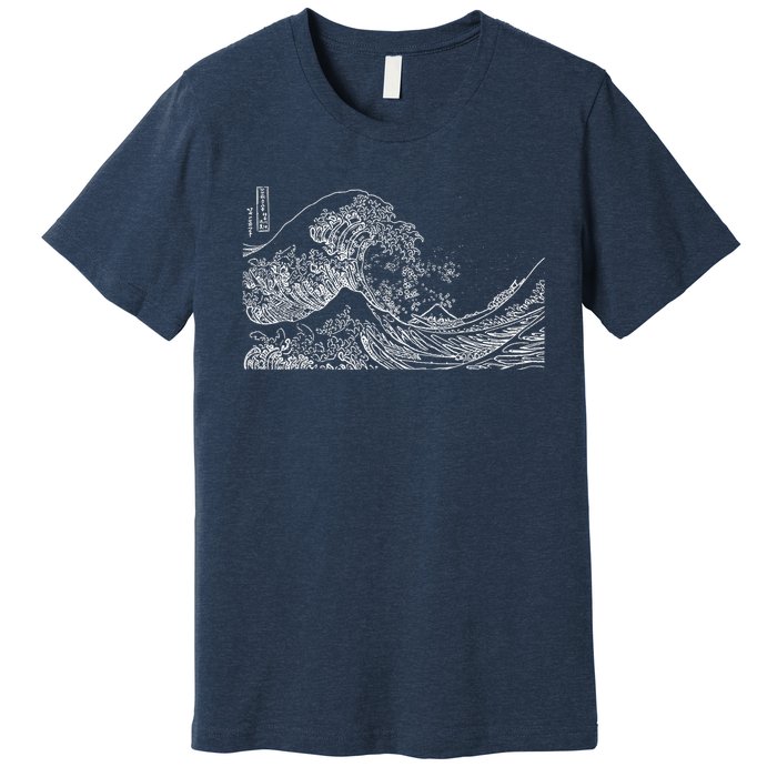 Japanese Wave Ocean Traditional Japan Graphic Premium T-Shirt