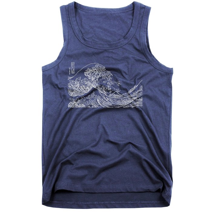 Japanese Wave Ocean Traditional Japan Graphic Tank Top