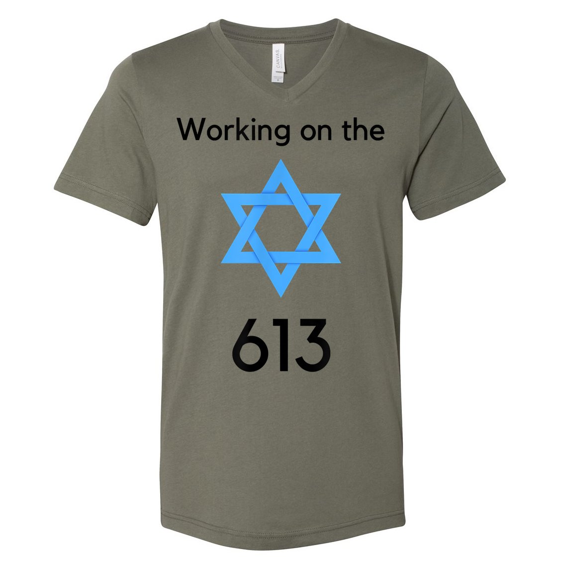 Jewish Working On The 613 Funny 613 Mitzvot Shirt For Jewish People V-Neck T-Shirt