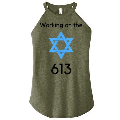 Jewish Working On The 613 Funny 613 Mitzvot Shirt For Jewish People Women's Perfect Tri Rocker Tank