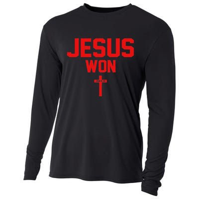 Jesus Won Ohio Pride Vintage Christian Jesus Won Cooling Performance Long Sleeve Crew