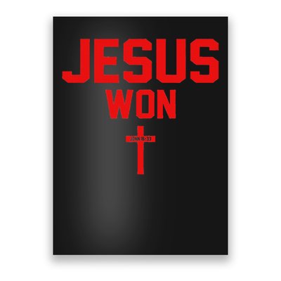 Jesus Won Ohio Pride Vintage Christian Jesus Won Poster
