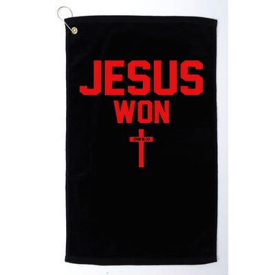 Jesus Won Ohio Pride Vintage Christian Jesus Won Golf Towel