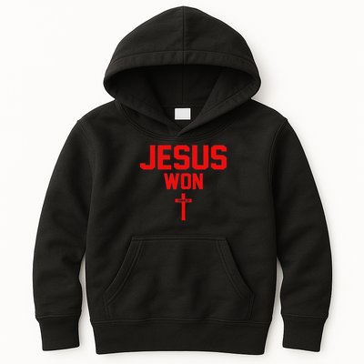 Jesus Won Ohio Pride Vintage Christian Jesus Won Kids Hoodie