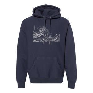 Japanese Wave Ocean Traditional Japan Graphic Premium Hoodie