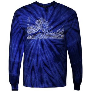 Japanese Wave Ocean Traditional Japan Graphic Tie-Dye Long Sleeve Shirt