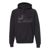 Japanese Wave Ocean Traditional Japan Premium Hoodie