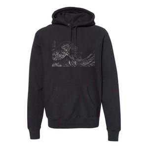 Japanese Wave Ocean Traditional Japan Premium Hoodie