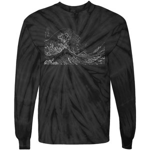 Japanese Wave Ocean Traditional Japan Tie-Dye Long Sleeve Shirt