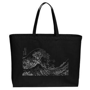 Japanese Wave Ocean Traditional Japan Cotton Canvas Jumbo Tote