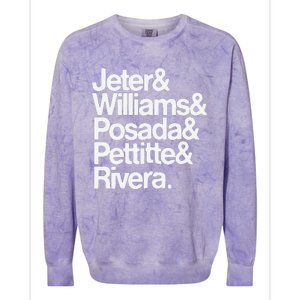 Jeter Williams Posada Pettitte Rivera Colorblast Crewneck Sweatshirt