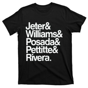 Jeter Williams Posada Pettitte Rivera T-Shirt