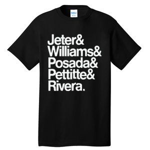 Jeter Williams Posada Pettitte Rivera Tall T-Shirt