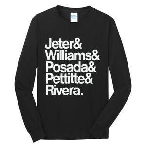 Jeter Williams Posada Pettitte Rivera Tall Long Sleeve T-Shirt