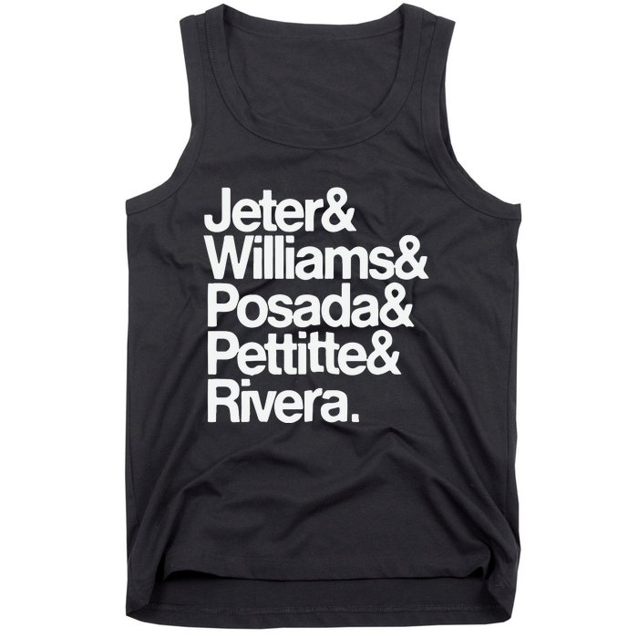 Jeter Williams Posada Pettitte Rivera Tank Top