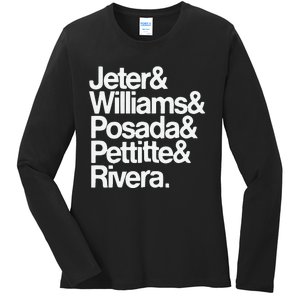 Jeter Williams Posada Pettitte Rivera Ladies Long Sleeve Shirt