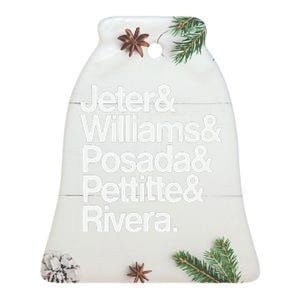 Jeter Williams Posada Pettitte Rivera Ceramic Bell Ornament