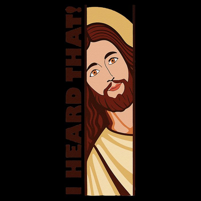 Jesus Watching Peeking I Heard That Funny Christian Meme 16oz Travel Tumbler