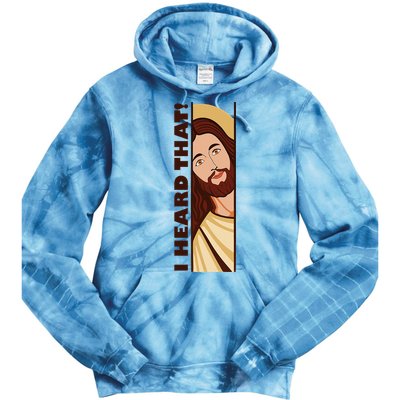 Jesus Watching Peeking I Heard That Funny Christian Meme Tie Dye Hoodie