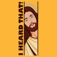 Jesus Watching Peeking I Heard That Funny Christian Meme Sustainable Knit Beanie