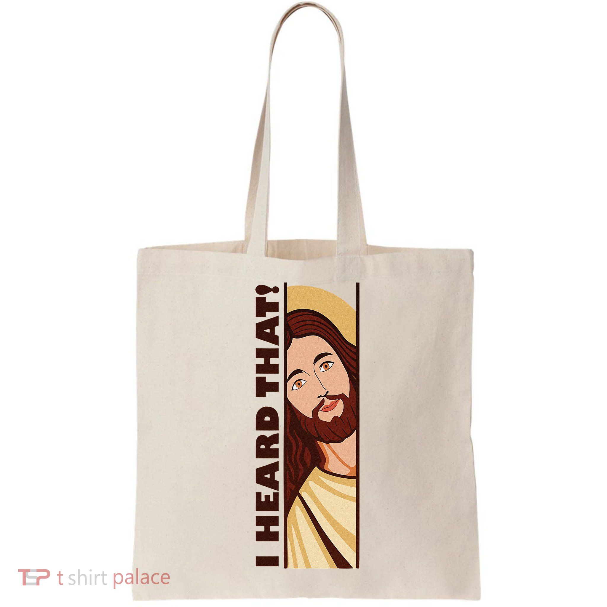 Jesus Watching Peeking I Heard That Funny Christian Meme Bag