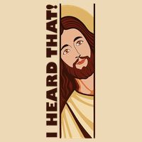 Jesus Watching Peeking I Heard That Funny Christian Meme Zip Tote Bag
