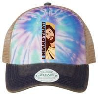 Jesus Watching Peeking I Heard That Funny Christian Meme Legacy Tie Dye Trucker Hat