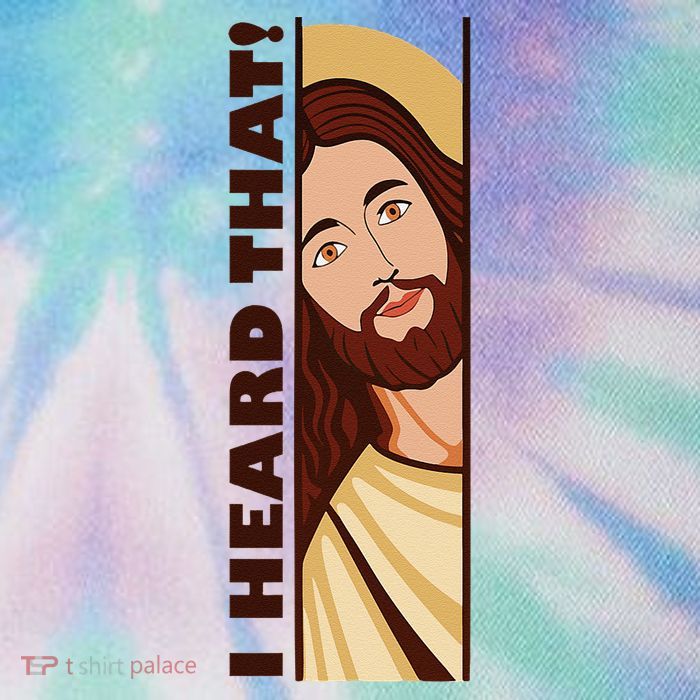 Jesus Watching Peeking I Heard That Funny Christian Meme Legacy Tie Dye Trucker Hat