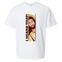 Jesus Watching Peeking I Heard That Funny Christian Meme Sueded Cloud Jersey T-Shirt