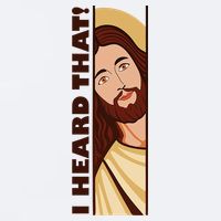 Jesus Watching Peeking I Heard That Funny Christian Meme Sueded Cloud Jersey T-Shirt