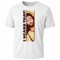 Jesus Watching Peeking I Heard That Funny Christian Meme Performance Shirt