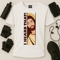 Jesus Watching Peeking I Heard That Funny Christian Meme Performance Shirt
