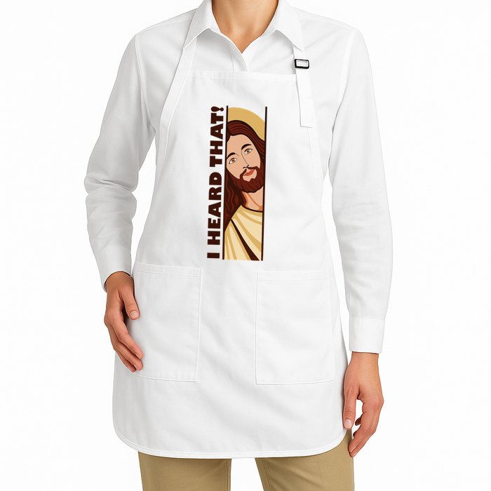 Jesus Watching Peeking I Heard That Funny Christian Meme Apron