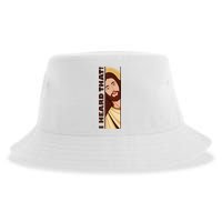 Jesus Watching Peeking I Heard That Funny Christian Meme Sustainable Bucket Hat