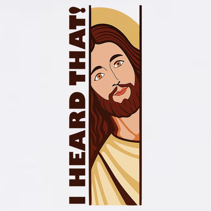 Jesus Watching Peeking I Heard That Funny Christian Meme Mug