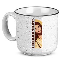 Jesus Watching Peeking I Heard That Funny Christian Meme 15oz Campfire Ceramic Mug