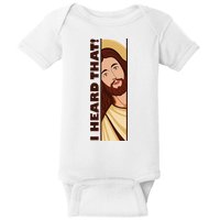 Jesus Watching Peeking I Heard That Funny Christian Meme Baby Bodysuit