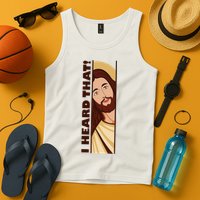 Jesus Watching Peeking I Heard That Funny Christian Meme Tank Top